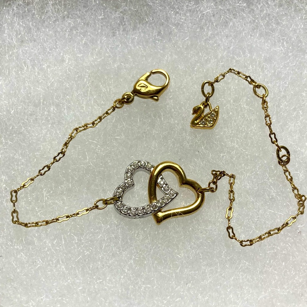Swarovski Two Hearts Bracelet